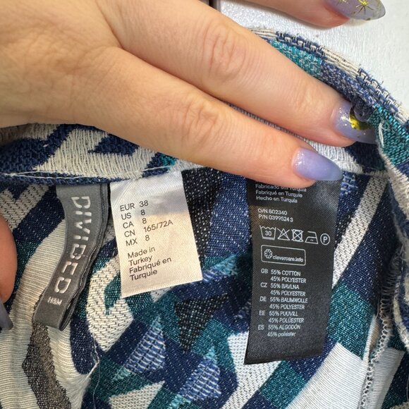 Aztec Geometric Mini Skirt – Size 8 - Picture 3 of 3